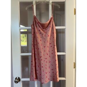 Edit by Nine Pink Floral Satin Slip Dress